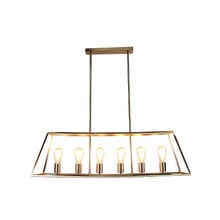 Reuten Steel 6 Light Linear Pendant